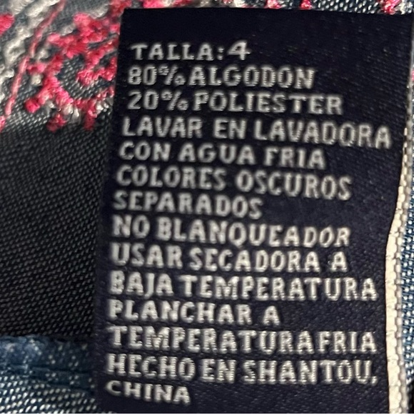 NWT Girls Cotton/Denium Embroidered Dress - Picture 7 of 7